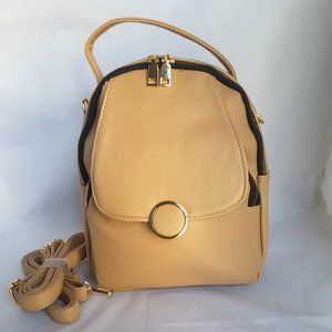 FAUX LEATHER BACKPACK